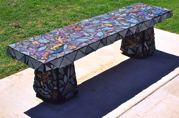 NIKI GLEN STUDIOS Butterfly Garden Bench